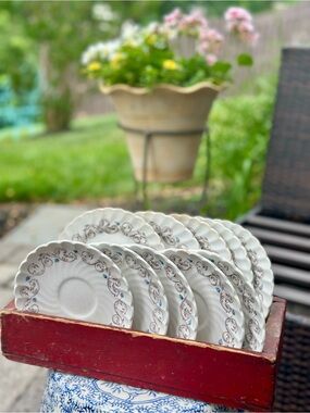 Johnson Brothers Encore Ironstone 10 Pc Lot Saucers Bread Plates Vintage